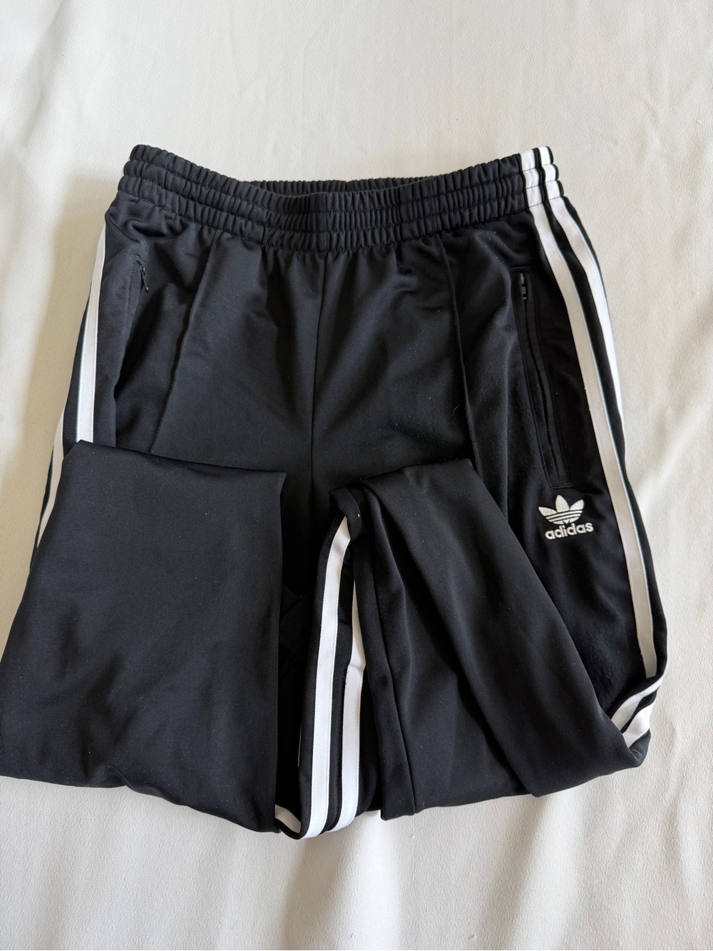 Adidas Black Three-Stripe Track Pants - Picture 3 of 6